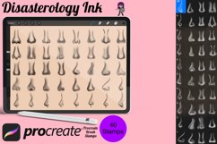 Noses Set 1 Procreate Brush Stamps, 40 Facial Nose Stamps Product Image 1