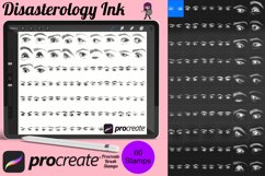 Facial Eyes Set 3 Procreate Brush Stamps, 60 Eyes Product Image 1