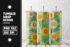 Retro Daisy 20oz Tumbler Wrap Sublimation Product Image 1