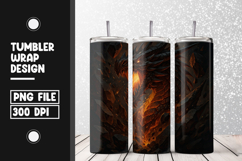 Fire Dragon Fantasy Tumbler Wrap PNG Product Image 1