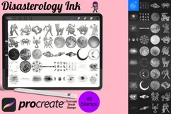 Zodiac &amp; Moons Set 1 Procreate Brush Stamps, 40 Zodiac Moons Product Image 1