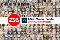 236 T-Shirt PSD Mockup Mega Bundle, Women, Men T-shirt Mocku Product Image 1