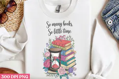 So many books, PNG, Book Lover Sublimation PNG Product Image 2