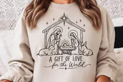 For Unto Us a Child Is Born PNG, Isaiah 9:6 Nativity Christm Product Image 1