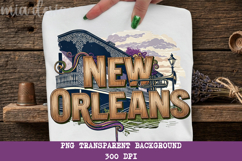 New Orleans PNG, French Quarter Louisiana Sublimation Design Product Image 1