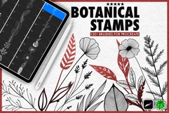 130 Botanical Stamps For Procreate Product Image 1