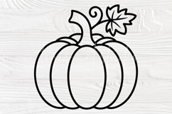 Pumpkin Outline SVG | Fall Thanksgiving Cut Files Cricut Product Image 1