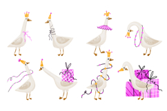 Birthday Ducks ang Geese. Fairy Goose Celebrate Baby Product Image 1