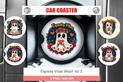 Espooky Ghost Car Coaster Product Image 1
