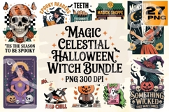 Witchy Vibes &amp; Celestial Chaos Halloween Magic PNG Pack Product Image 1