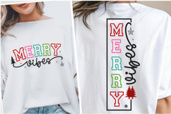 Merry Vibes PNG SVG, Christmas Shirt SVG, Christmas PNG Product Image 1