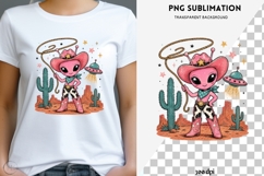UFO cowgirl png design for T-shirts Product Image 1
