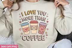 I love you mare thane coffee PNG,Retro Valentine PNG Product Image 2