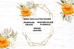 Pampas Grass Gold Glitter Frames Product Image 1