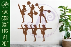 Drill Team Dancer silhouette laser cut outs SVG 1 Product Image 1