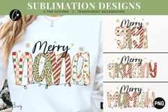 Preppy Merry Nana PNG - 4 Grandma Variations Product Image 1