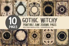 Celestial Gothic Junk Journal Pages Product Image 1