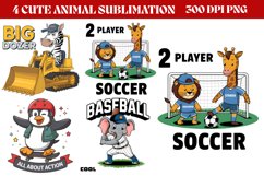 Cute Animal Sublimation PNG Product Image 1