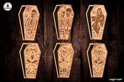 Halloween Coffin Candy Box Bundle | Gift Box | Laser Cut Product Image 1