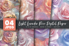 Light Lavender Rose Digital Paper Product Image 1