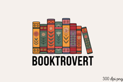 BOOKTROVERT PNG, Reading Book Sublimation PNG Product Image 2