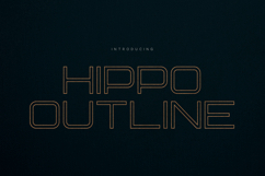 Hippo Outline Modern Double Line Sans Serif Font Product Image 1