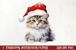 Cat Christmas Cat Art for Holiday Clipart Product Image 1