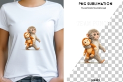 Team Punch Monkey PNG | Funny Baby Monkey Meme Design Product Image 2