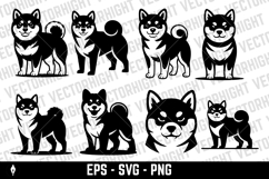 Illustration of a husky dog isolated on white background. Product Image 1