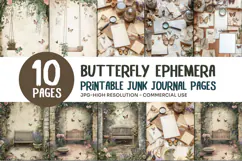 Butterfly Ephemera Junk Journal Pages Product Image 1