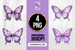 Celestial Purple Butterfly Clipart Sublimation PNG Product Image 1
