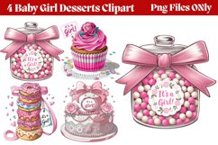 Baby Girl Desserts Clipart PNG Product Image 1