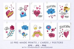 Love clip arts, seamless patterns, cards Product Image 2