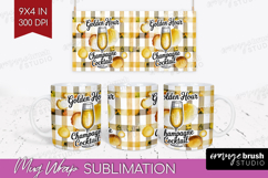 Champagne Cocktail Mug Wrap Summer Drink Mug PNG Sublimation Product Image 1