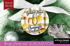 Champagne Cocktail Ornament PNG Summer Drink PNG Sublimation Product Image 1