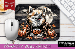 Chihuahua Dog Mouse Pad Sublimation Halloween Mousepad PNG Product Image 1
