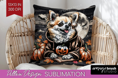 Chihuahua Dog Pillow Sublimation Halloween Pillow Cover PNG Product Image 1