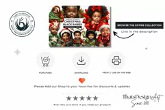 Christmas Afro Black babies PNG Clipart, sublimation Product Image 5