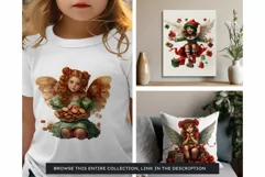 Cute Christmas Fairies PNG Clipart - Fairy art Product Image 3