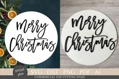 Merry Christmas sign SVG, Laser SVG, Cricut SVG Product Image 1