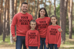 Christmas Family Matching T-Shirt Mockups | Holiday Group Product Image 1