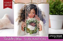 Christmas Girl Tumbler Wrap - Fashion Christmas Tumbler PNG Product Image 1