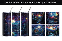 Winter 20oz Tumbler Wrap | Sublimation PNG Design Product Image 1