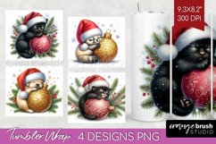 Christmas Animals Tumbler Wrap - Cute Christmas Tumbler PNG Product Image 1