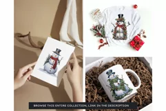 Christmas Snowman PNG Clipart for crafts & sublimation Product Image 3