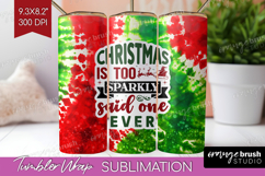 Sarcastic Christmas Quote Tumbler Wrap - Tie Dye Tumbler PNG Product Image 1