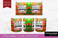 Sarcastic Christmas Quote Mug Wrap - Tie Dye Mug PNG Product Image 1