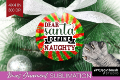 Sarcastic Christmas Quote Ornament PNG - Tie Dye PNG Product Image 1
