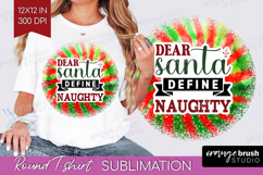 Sarcastic Christmas Quote Round Tshirt Background - Tie Dye Product Image 1