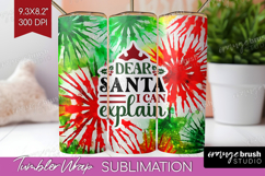Sarcastic Christmas Quote Tumbler Wrap - Tie Dye Tumbler PNG Product Image 1